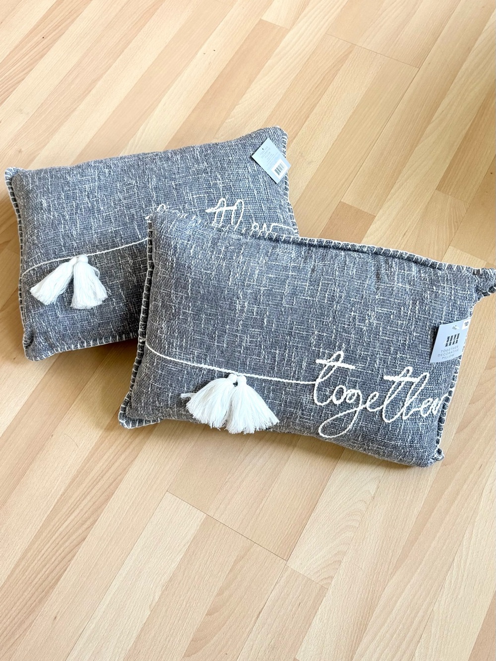 VCNY Home “Together” Set of 2 Decorative Pillows Celebrating Love